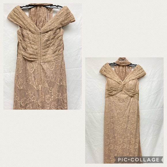 Cameron Blake by MonCheri Off the shoulder front knot gown - Picture 6 of 8